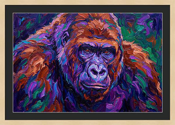 Gorilla In Expressionist Colors