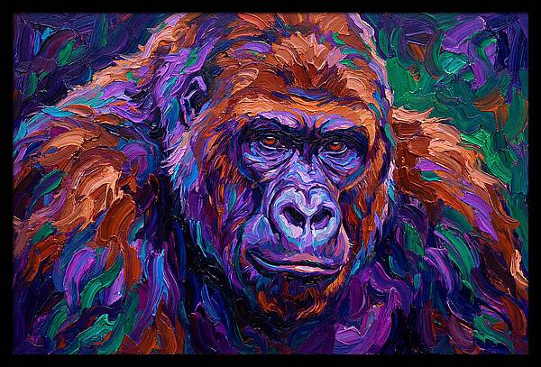 Gorilla In Expressionist Colors