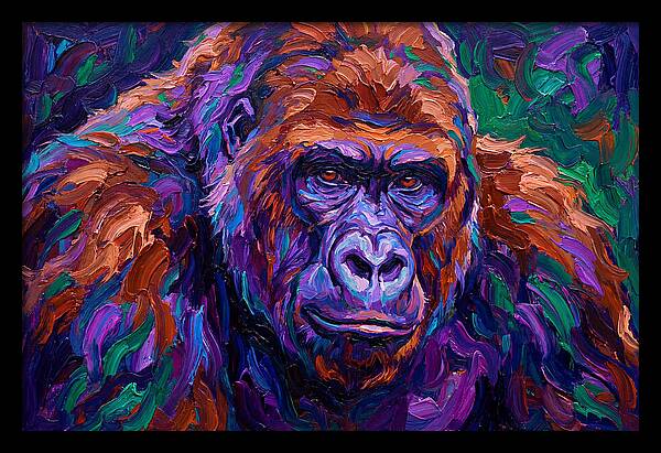 Gorilla In Expressionist Colors