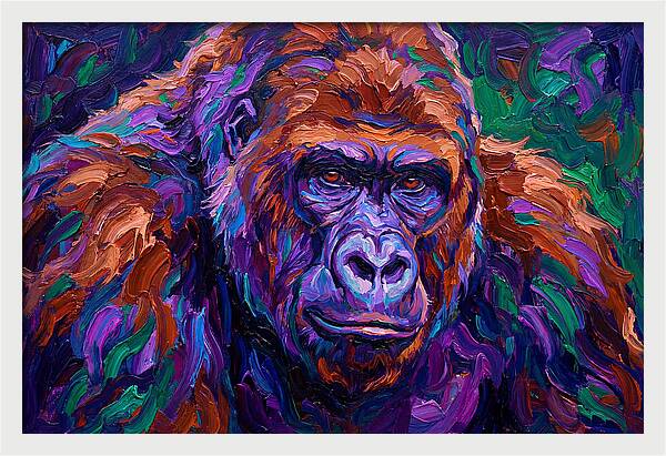 Gorilla In Expressionist Colors