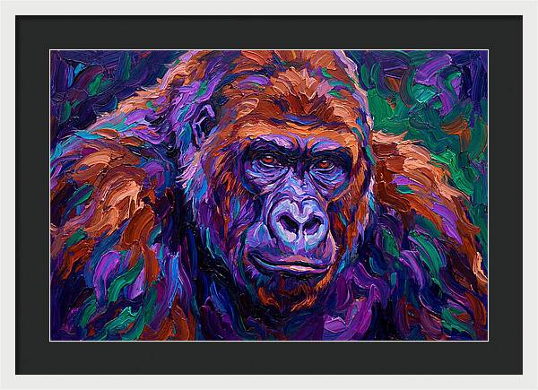 Gorilla In Expressionist Colors