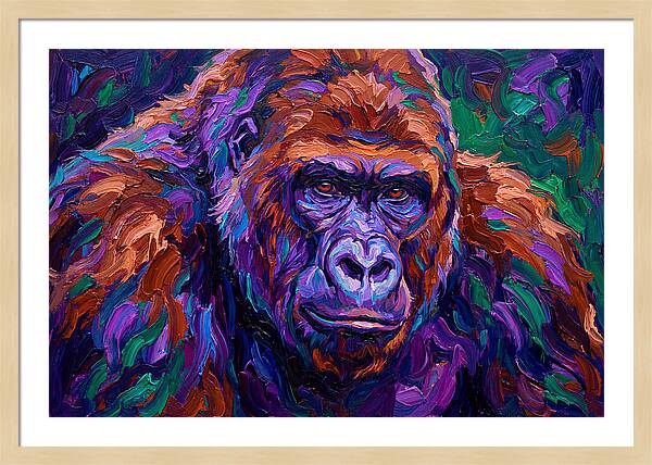 Gorilla In Expressionist Colors
