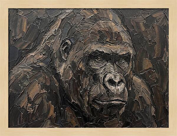 Gorilla In Palette Knife Style
