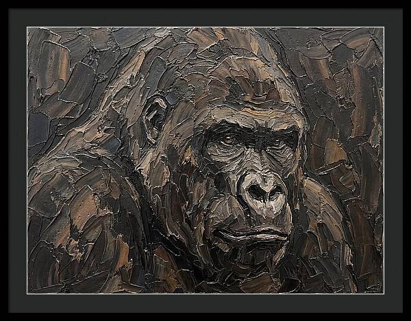 Gorilla In Palette Knife Style