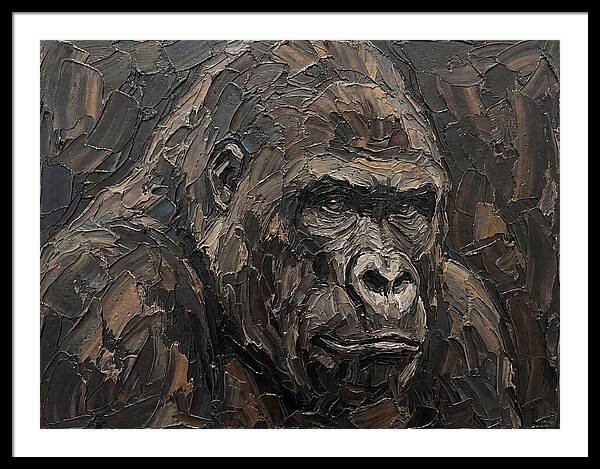 Gorilla In Palette Knife Style