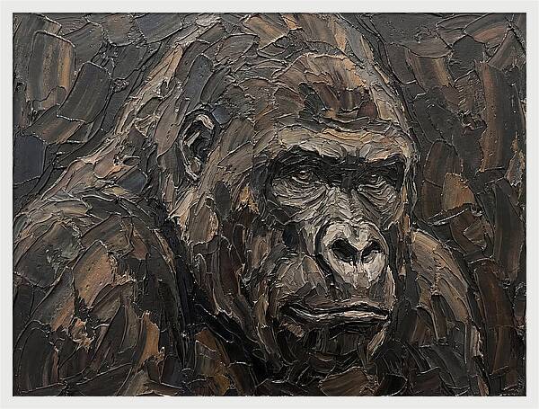 Gorilla In Palette Knife Style
