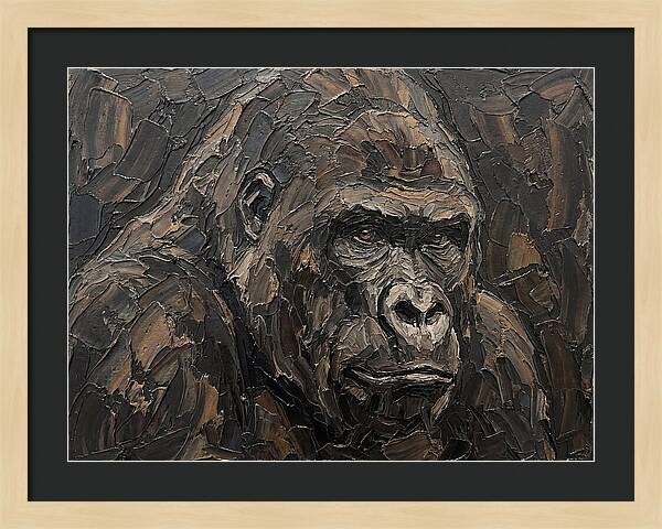 Gorilla In Palette Knife Style