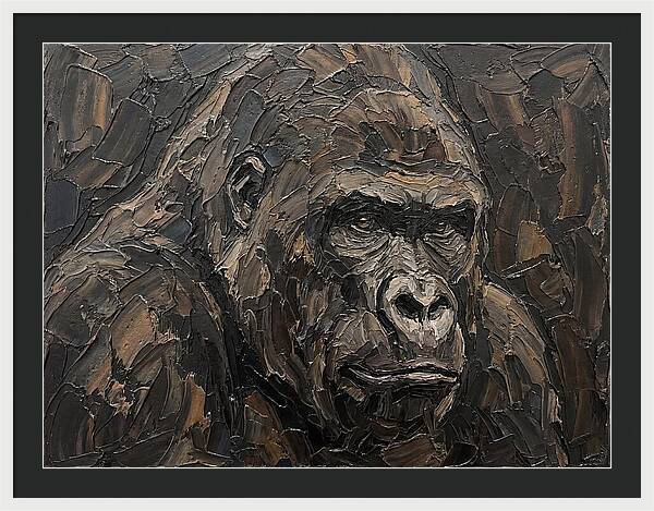 Gorilla In Palette Knife Style