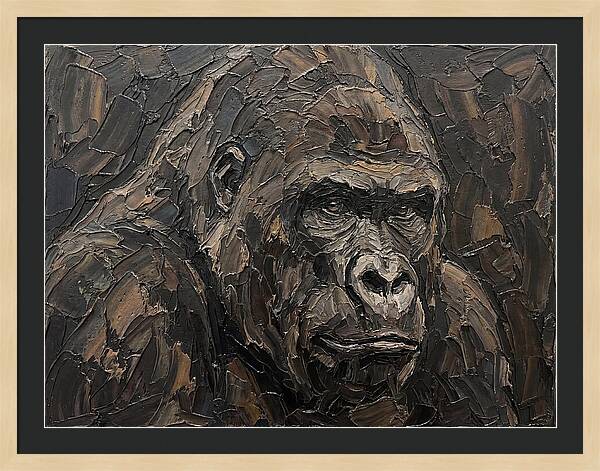 Gorilla In Palette Knife Style