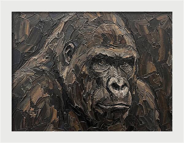 Gorilla In Palette Knife Style