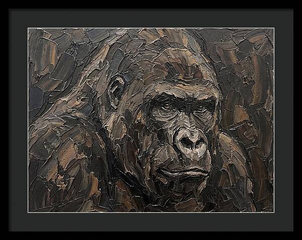 Gorilla In Palette Knife Style