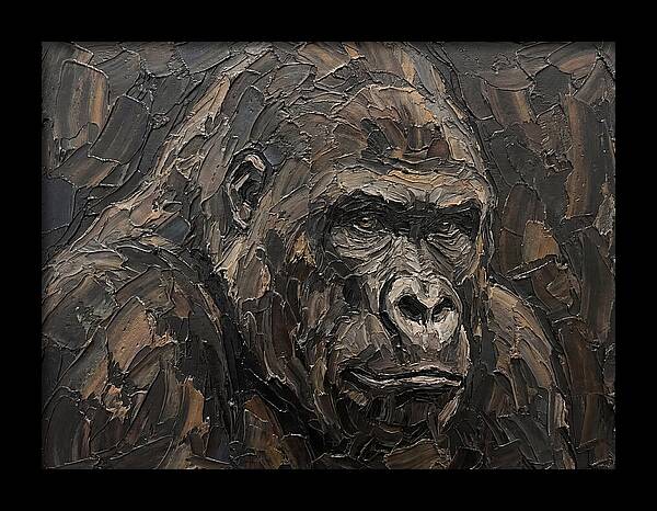 Gorilla In Palette Knife Style