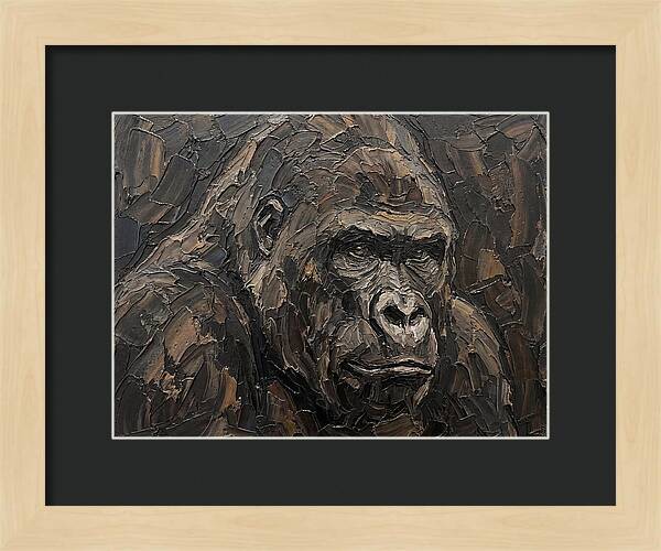 Gorilla In Palette Knife Style