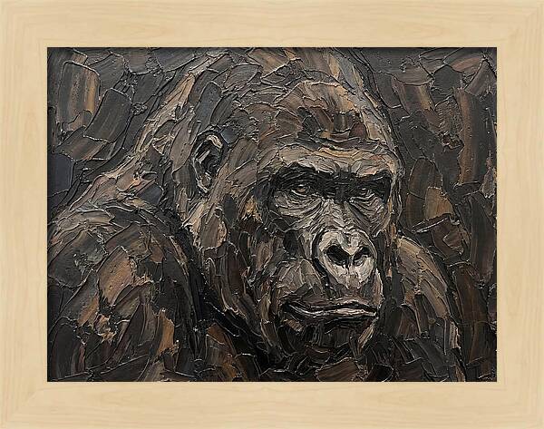 Gorilla In Palette Knife Style