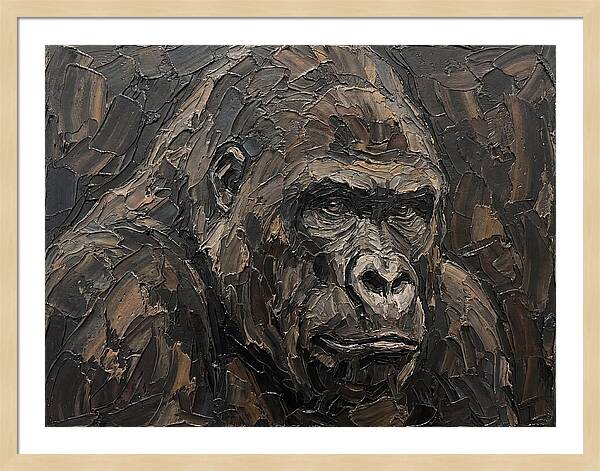 Gorilla In Palette Knife Style