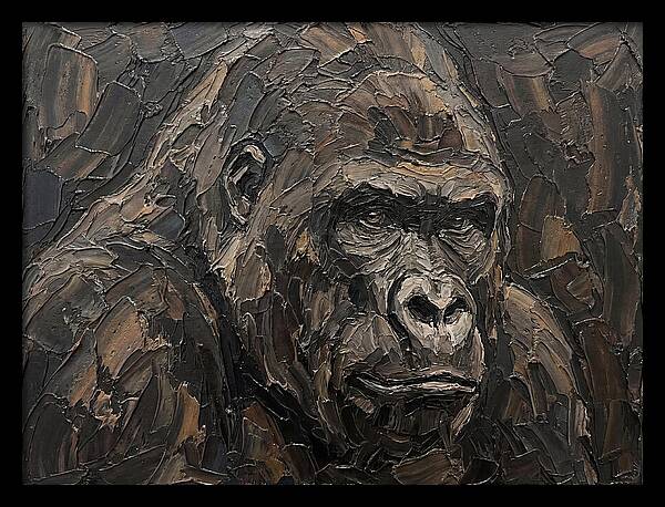 Gorilla In Palette Knife Style