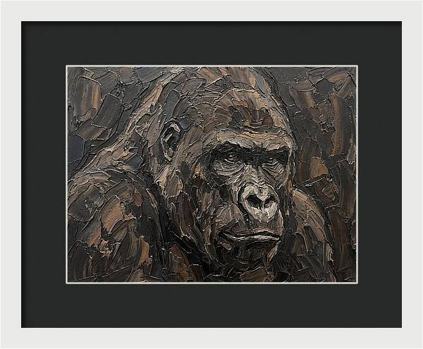 Gorilla In Palette Knife Style