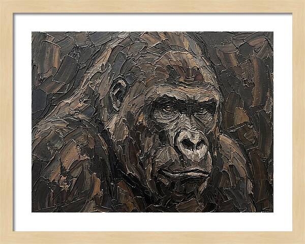 Gorilla In Palette Knife Style