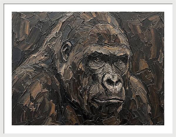 Gorilla In Palette Knife Style