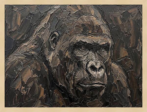 Gorilla In Palette Knife Style