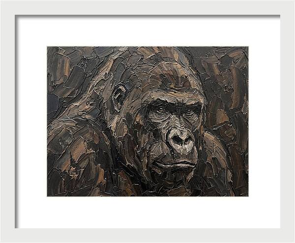 Gorilla In Palette Knife Style