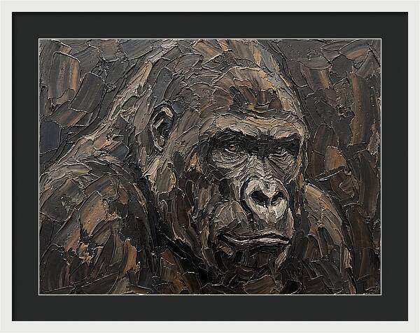 Gorilla In Palette Knife Style