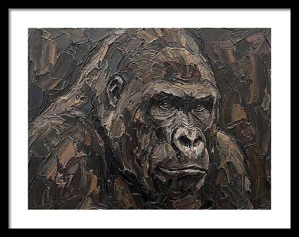 Gorilla In Palette Knife Style