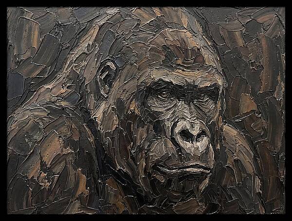 Gorilla In Palette Knife Style