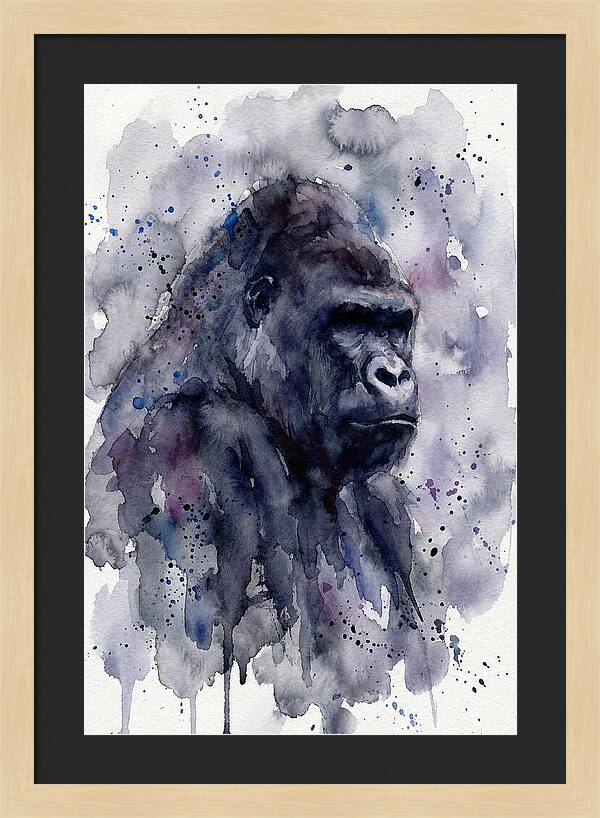 Gorilla In Watercolor Splendor