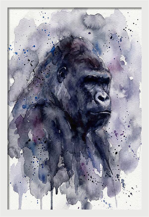 Gorilla In Watercolor Splendor