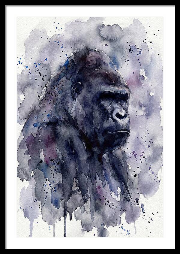 Gorilla In Watercolor Splendor