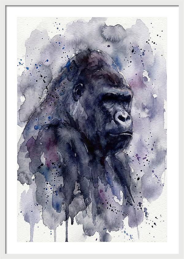 Gorilla In Watercolor Splendor