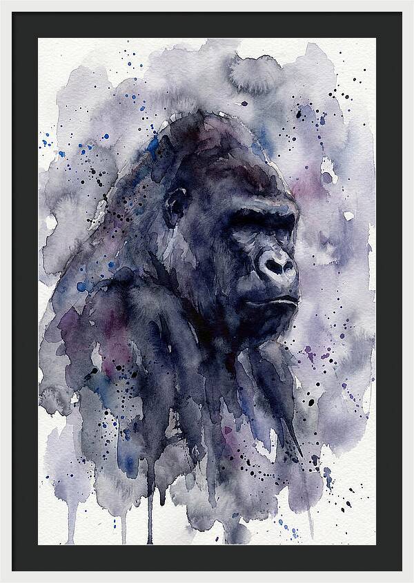 Gorilla In Watercolor Splendor