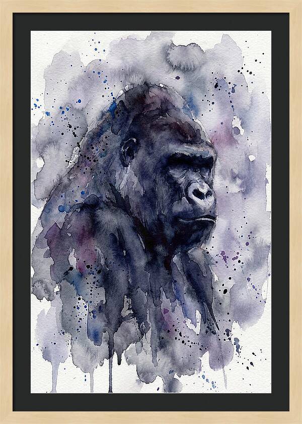 Gorilla In Watercolor Splendor