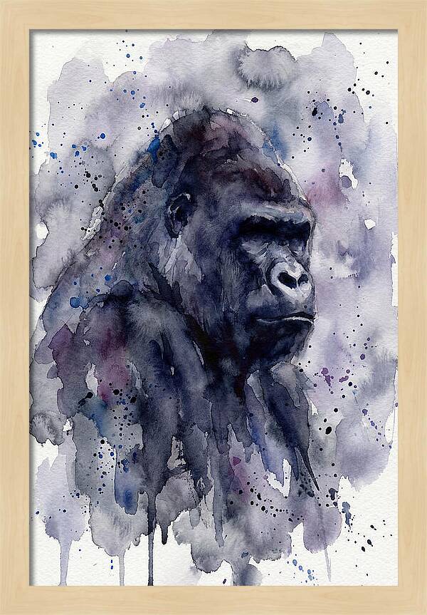 Gorilla In Watercolor Splendor