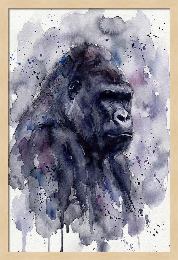 Gorilla In Watercolor Splendor