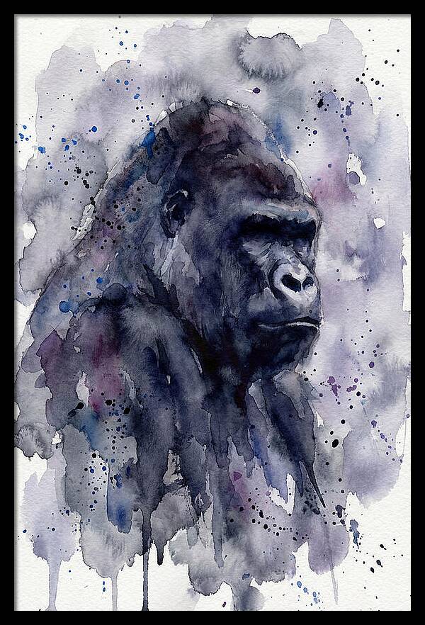 Gorilla In Watercolor Splendor