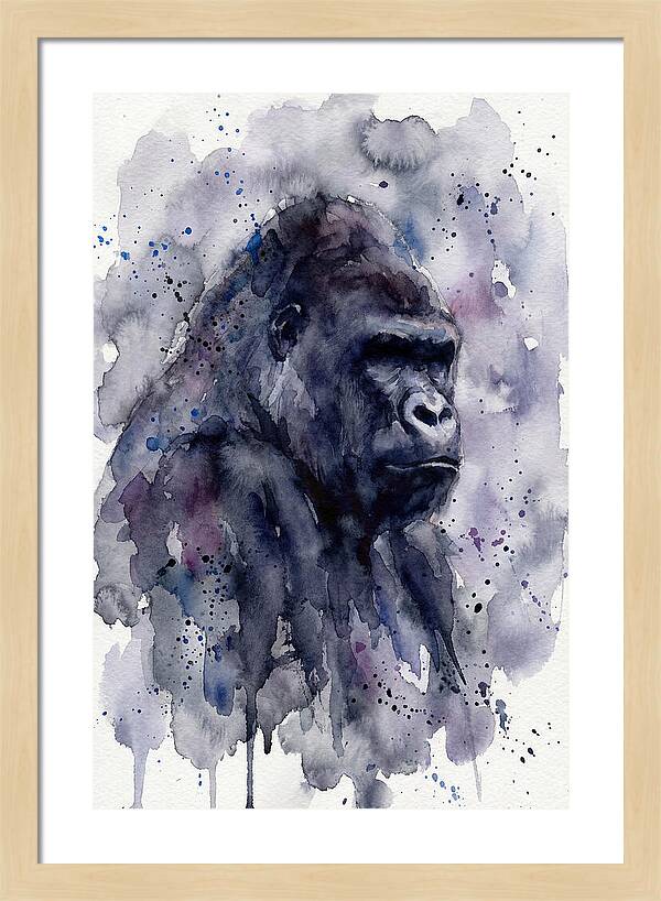 Gorilla In Watercolor Splendor