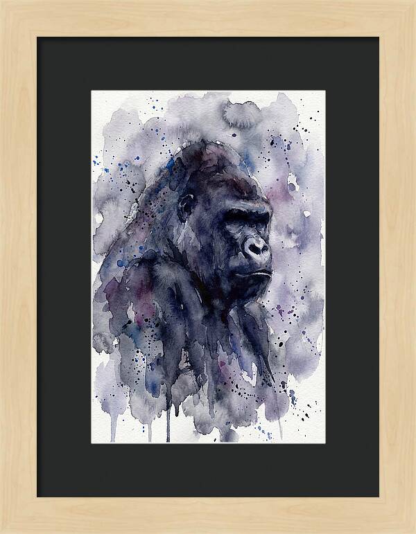Gorilla In Watercolor Splendor