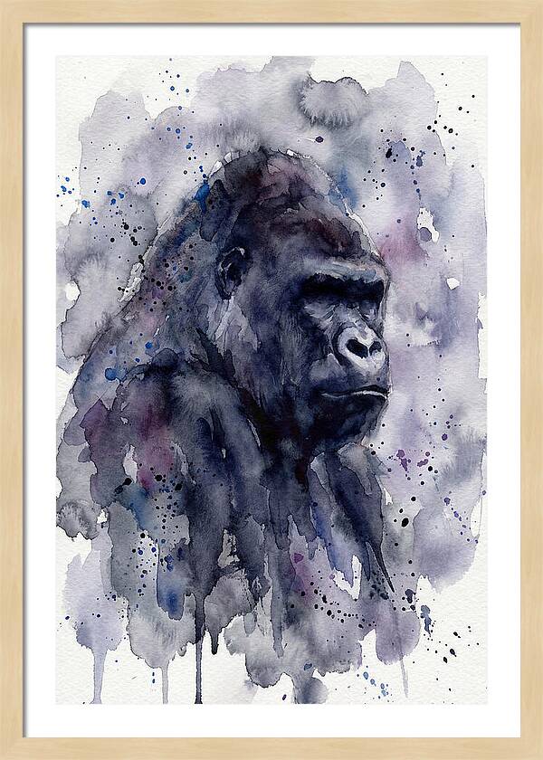 Gorilla In Watercolor Splendor