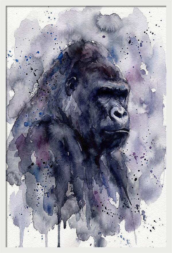 Gorilla In Watercolor Splendor