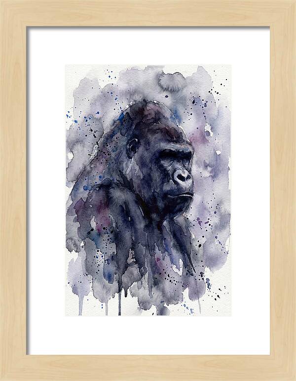 Gorilla In Watercolor Splendor