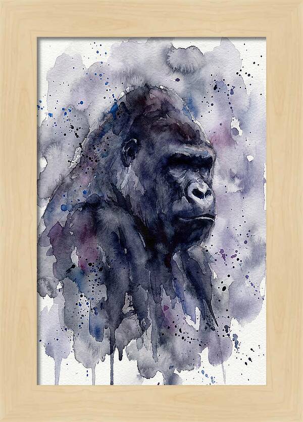 Gorilla In Watercolor Splendor