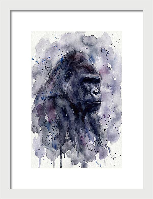 Gorilla In Watercolor Splendor