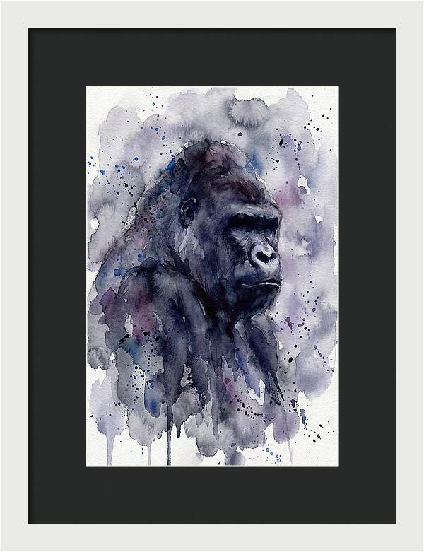 Gorilla In Watercolor Splendor