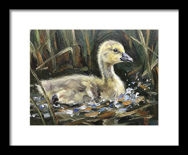 Gosling Among The Reeds