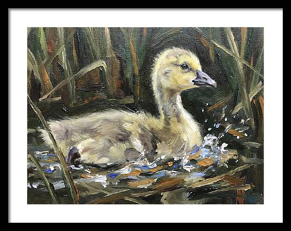 Gosling Among The Reeds