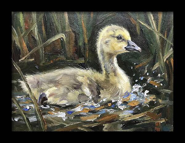 Gosling Among The Reeds