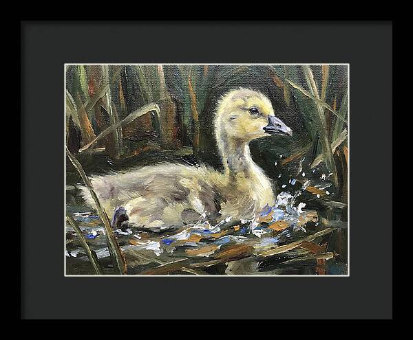 Gosling Among The Reeds