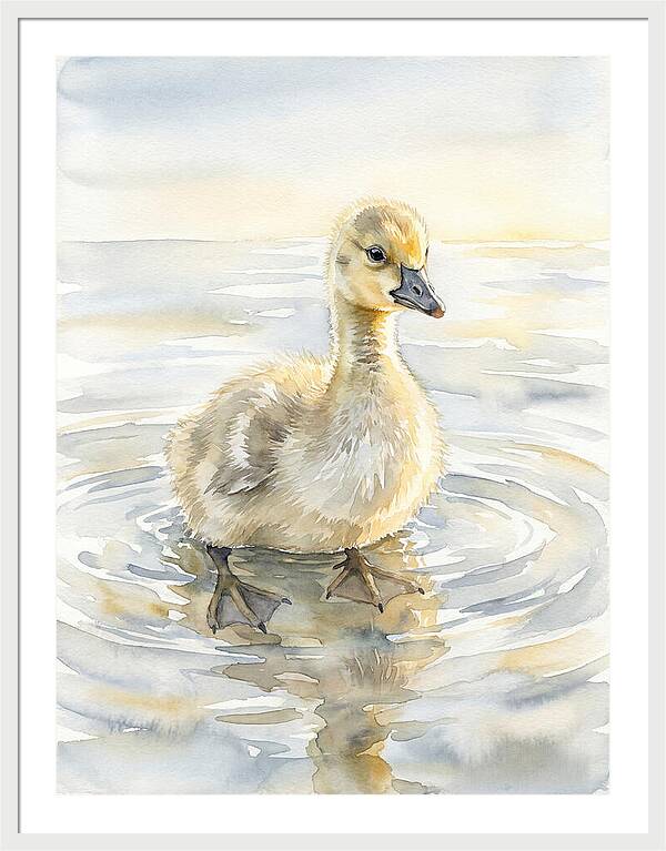 Gosling In Tranquil Waters